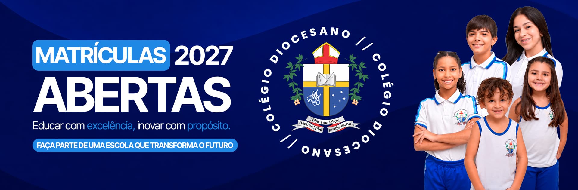 Matrículas 2027 abertas no Colégio Diocesano