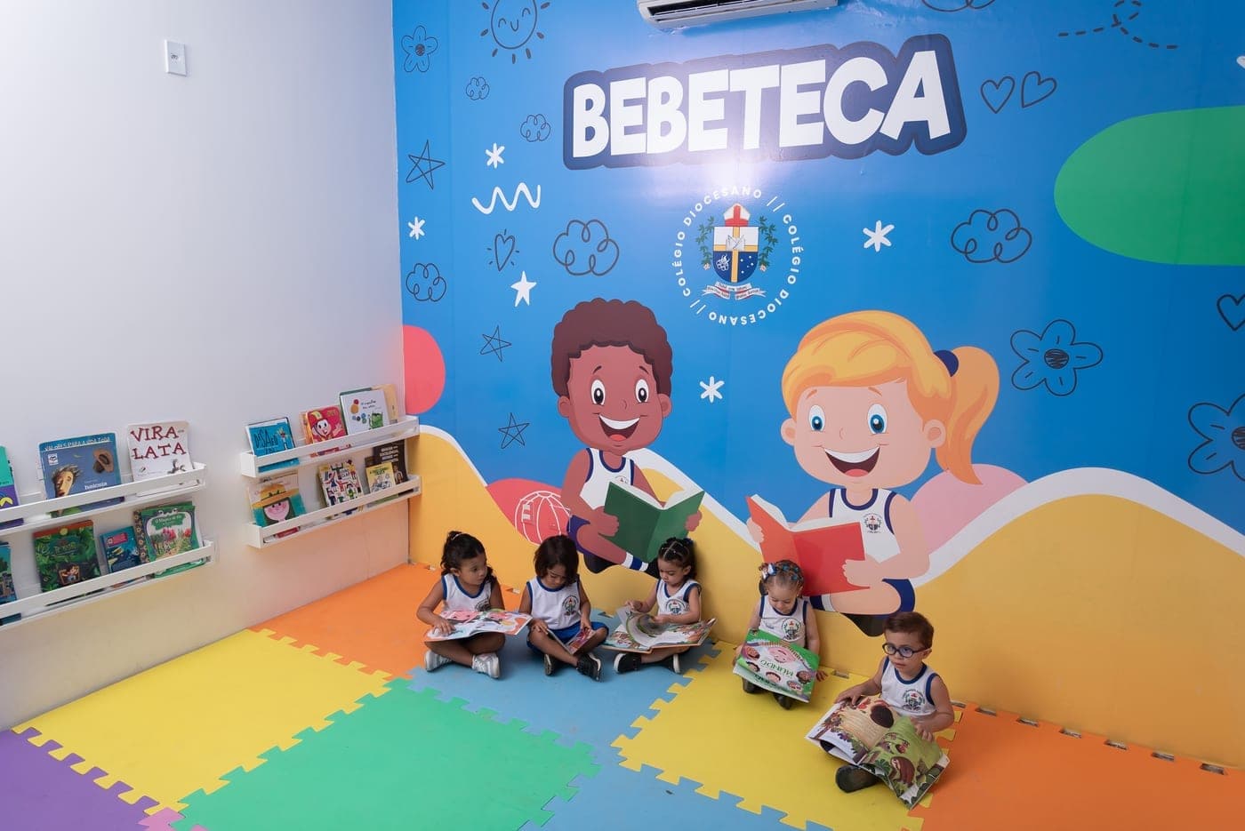 Bebeteca do colégio, espaço para os menores